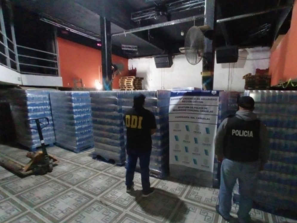 La mercader&iacute;a encontrada en un dep&oacute;sito de Laferrere.