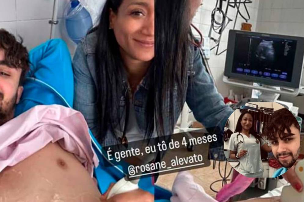 Andr&eacute; y Rosan&eacute;, montando una fantas&iacute;a en horario laboral. 