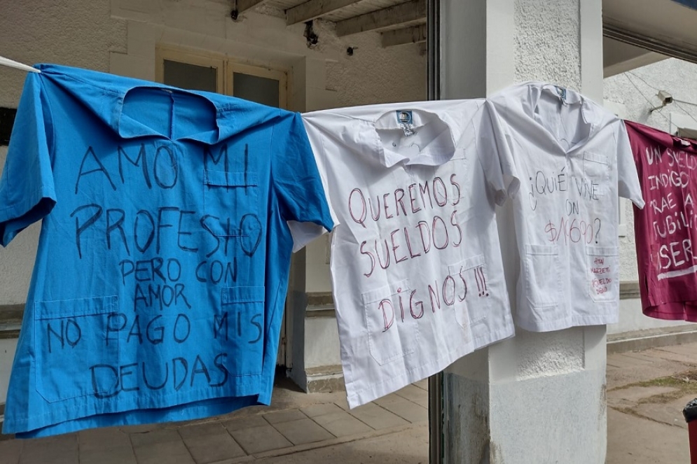 Reclaman mejoras en las condiciones de trabajo y un sueldo b&aacute;sico de $35 mil.