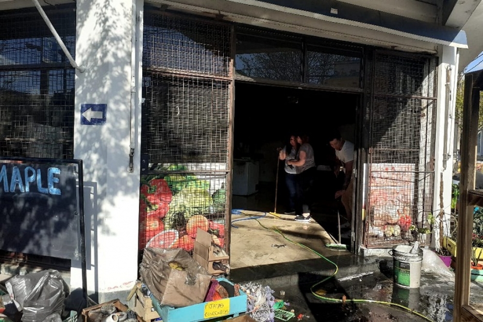 Restos del local ubicado en la esquina de Mitre y 25 de Mayo.