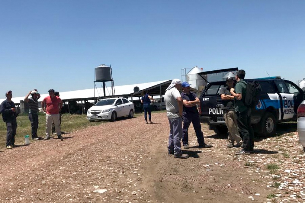 La PFA en pleno operativo.