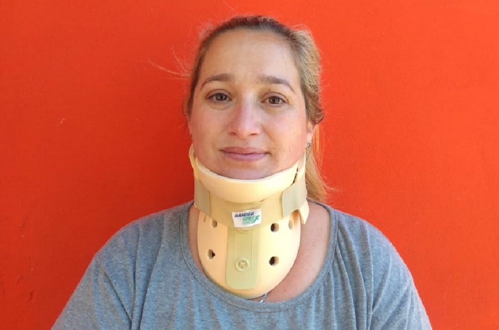 El martes al mediod&iacute;a Soledad circulaba junto a su hija por la calle Basavilbaso. 