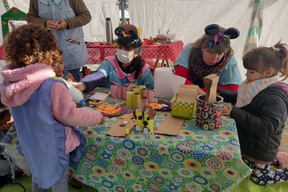 Hubo muchos juegos didacticos de los diferentes jardines. 