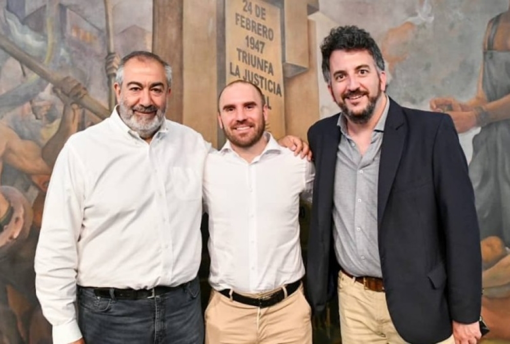 Ernesto Daer, de la CGT, Mart&iacute;n Guzm&aacute;n y Rodrigo Ruete.