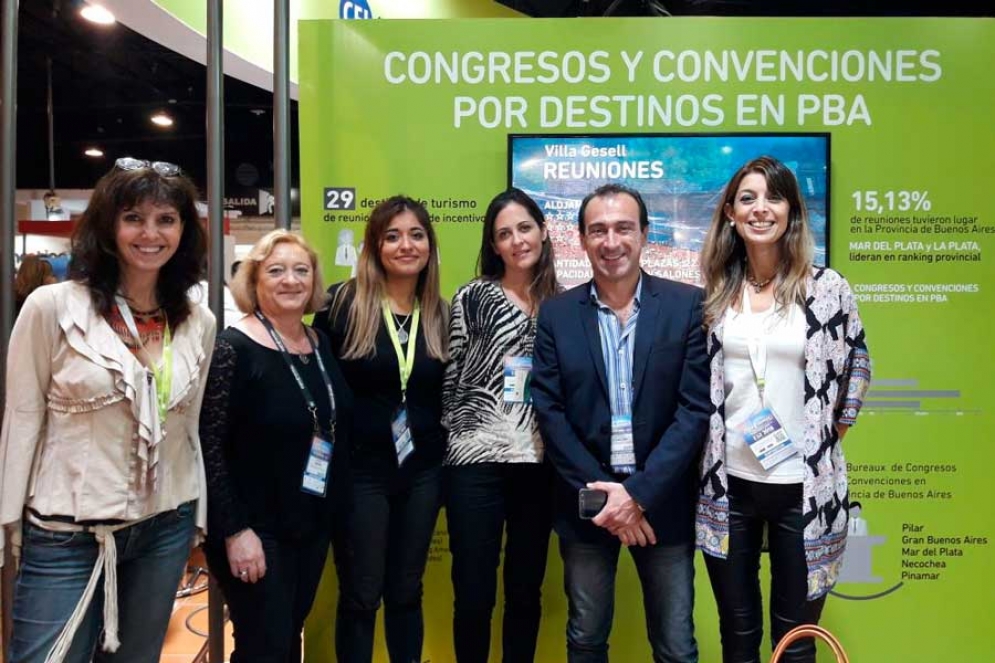 Los representantes locales en Expoeventos 2018. 