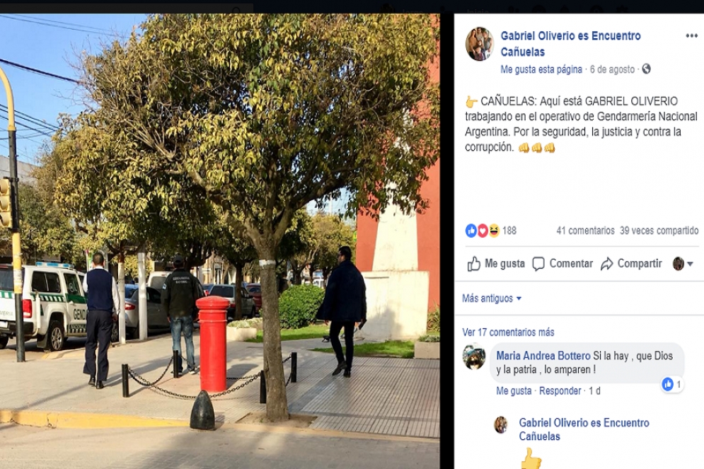 La publicaci&oacute;n de Oliverio sobre el allanamiento realizado el &uacute;ltimo lunes en la municipalidad. 