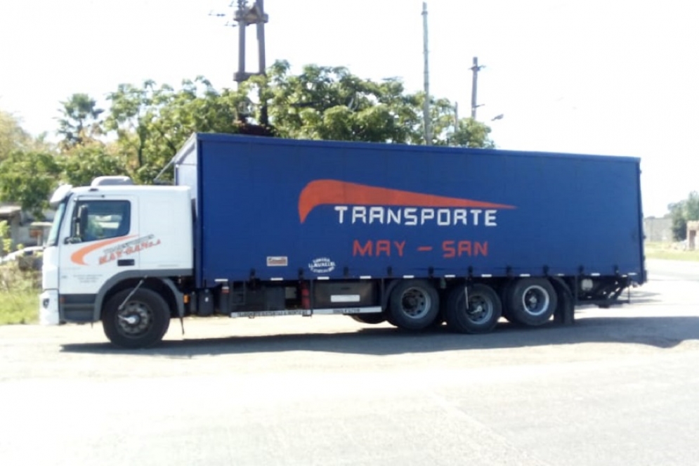 El cami&oacute;n involucrado en el incidente. 