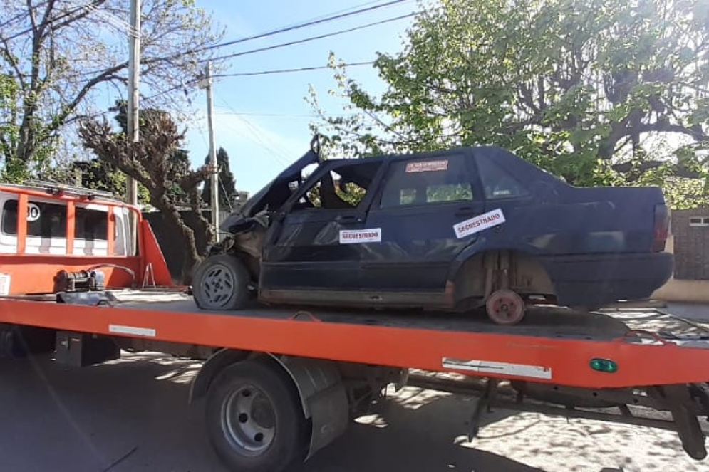 Uno de los autos trasladados.