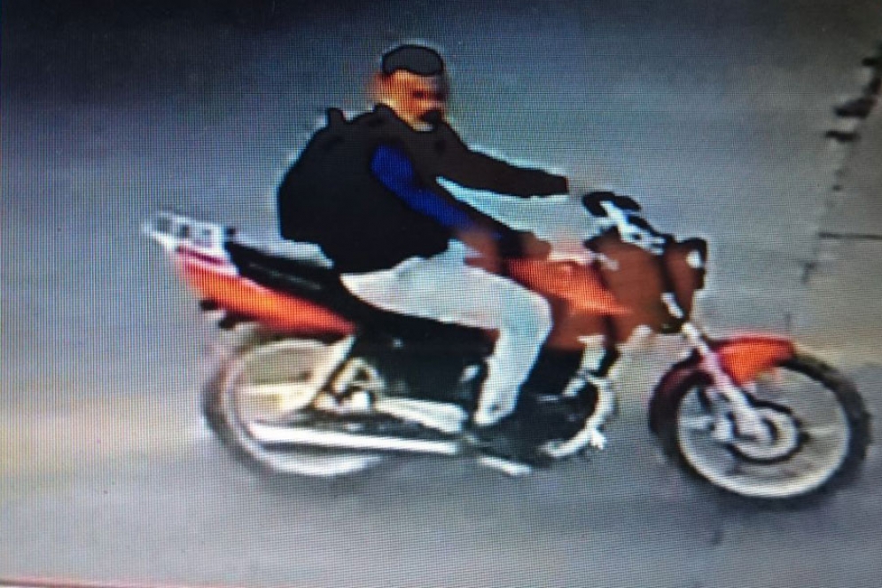 El motochorro captado por las c&aacute;maras de seguridad.