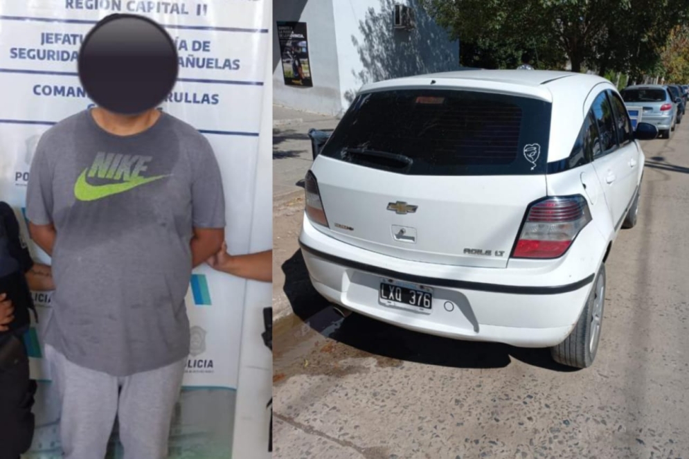 El colombiano aprehendido y el &Aacute;gile en el que circulaba. 