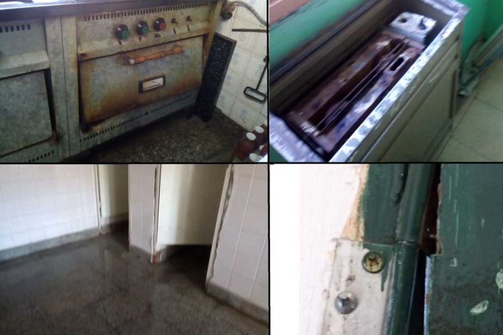 El edificio est&aacute; en muy mal estado. 