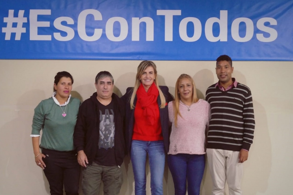 Fassi y los dirigentes del PC.