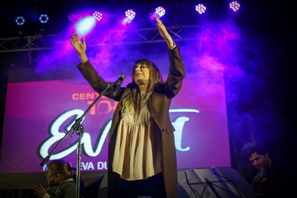 Adriana Varela durante el show. 