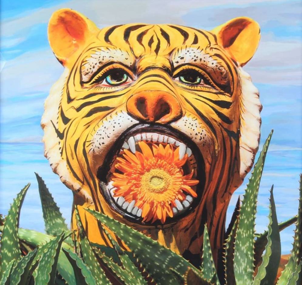 "Tigre", del santafesino Mart&iacute;n L&oacute;pez, forma parte de la colecci&oacute;n de Fundaci&oacute;n Tres Pinos en Ca&ntilde;uelas.