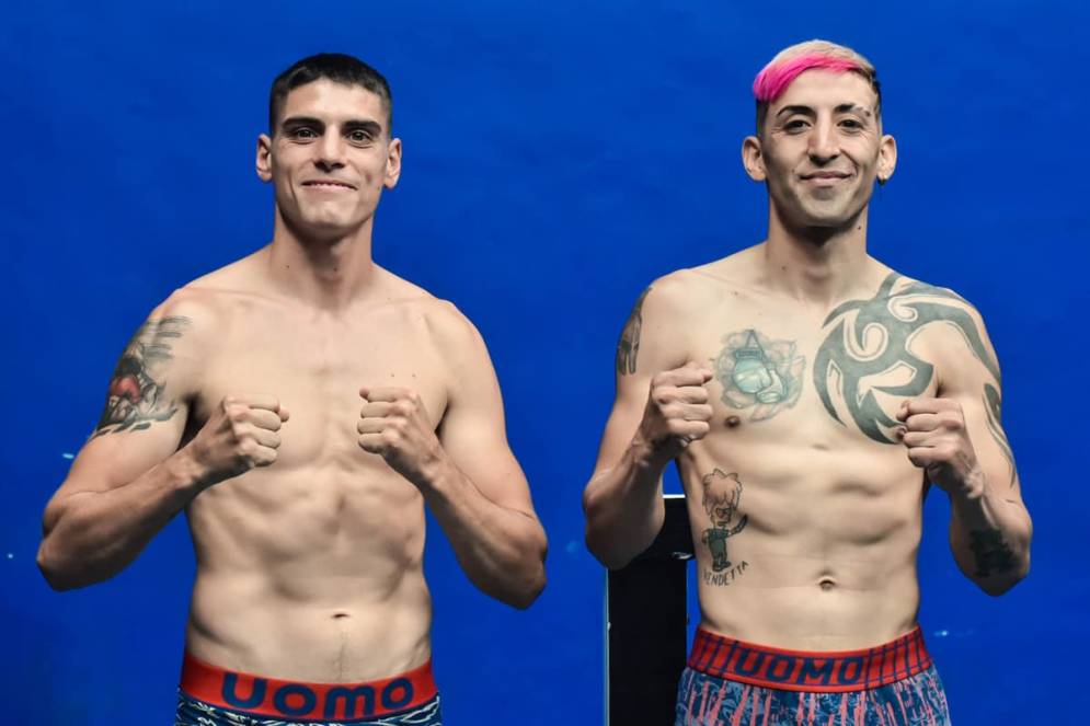 Daneff y Abdallah en el pesaje.