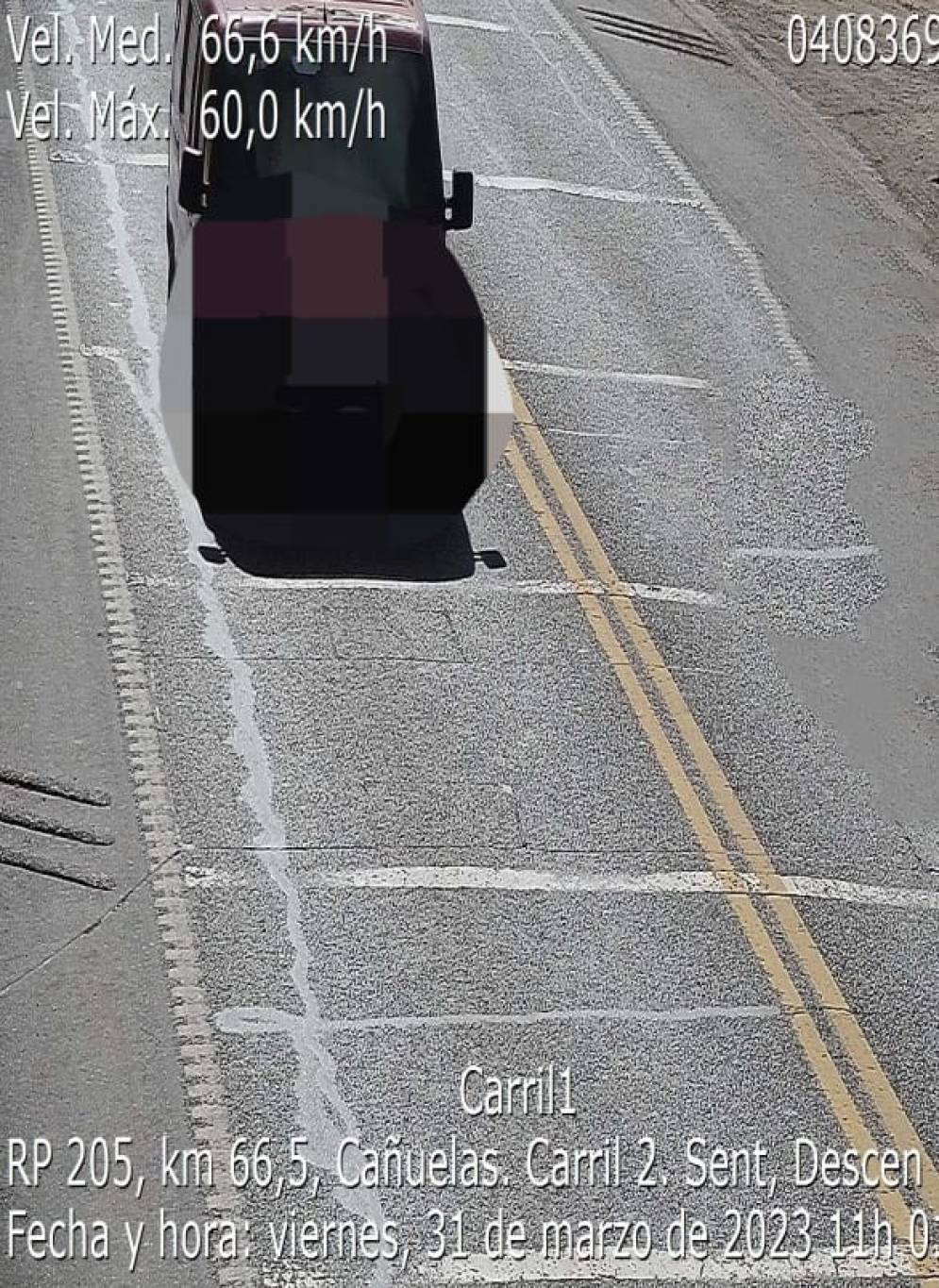 Una multa tomada tres meses antes de la implementaci&oacute;n de las c&aacute;maras.