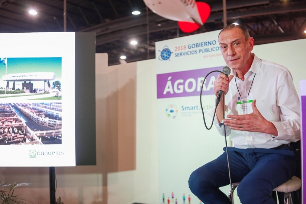 Arrieta en el momento de su exposici&oacute;n.