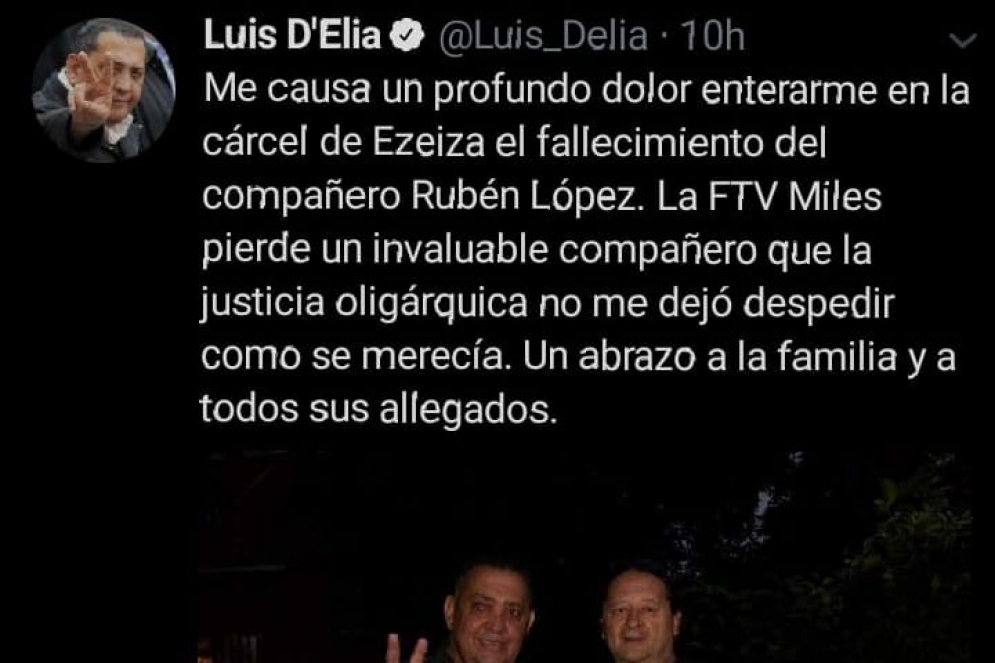 Sus restos fueron velados en Tigre.