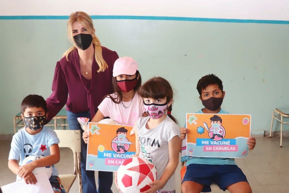 Marisa Fassi acompa&ntilde;&oacute; la vacunaci&oacute;n de los ni&ntilde;os de 3 a 11 a&ntilde;os.