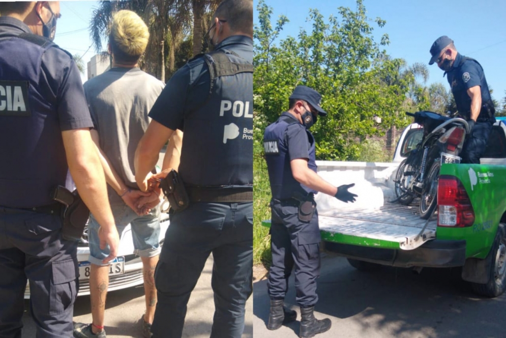 El momento de la captura del rodado y la aprehensi&oacute;n de su conductor. 