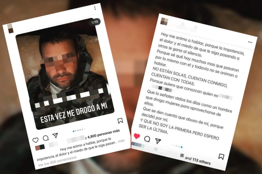 Dos capturas de la exposici&oacute;n de Micaela en las redes.