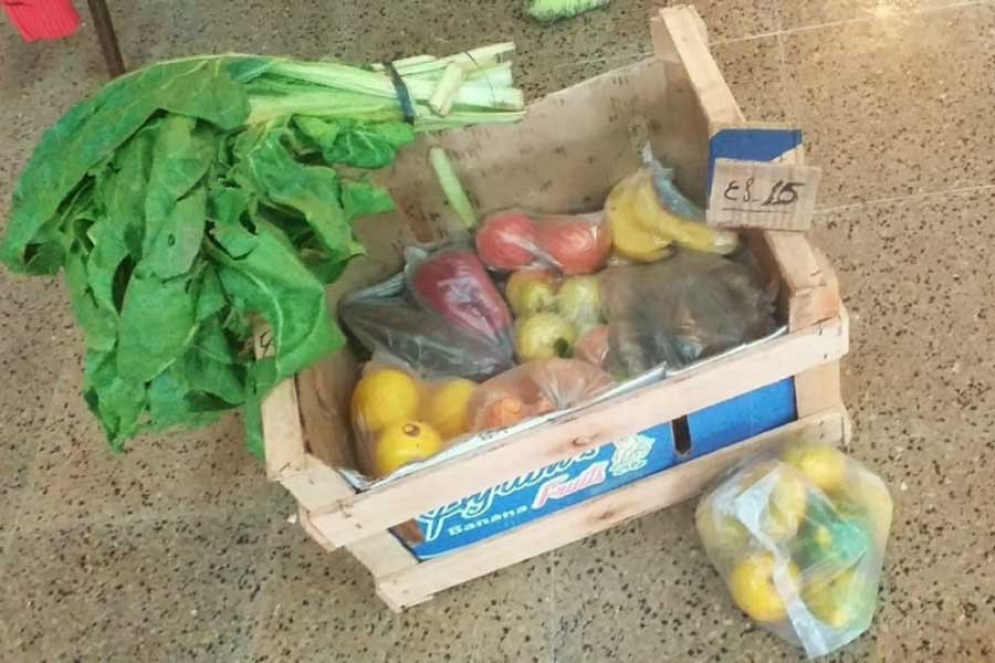 El caj&oacute;n de frutas que gener&oacute; la pol&eacute;mica. 