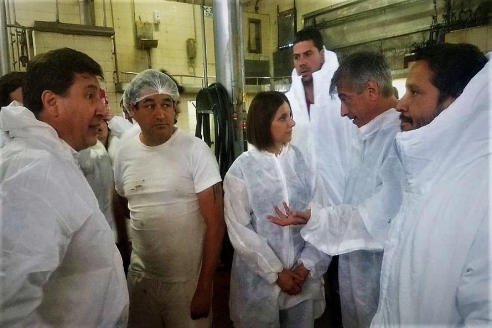 Los legisladores recorrieron la planta. 