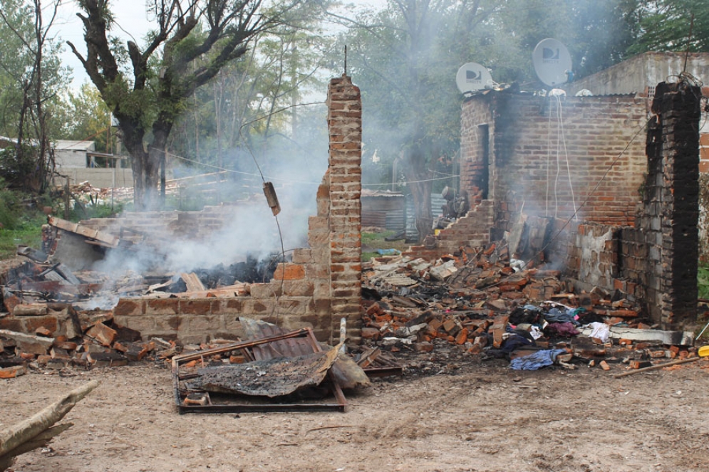 La casa fue totalmente destru&iacute;da.