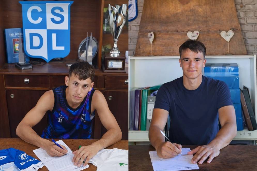 Sotelo y Ratti firmando los contratos.