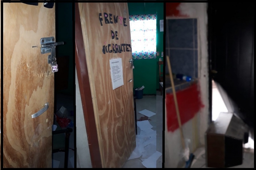 As&iacute; quedaron las puertas violentadas. 