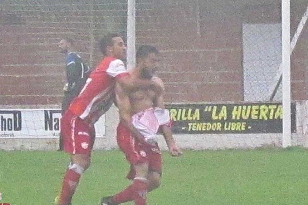 Soria festejando el gol del empate. 
