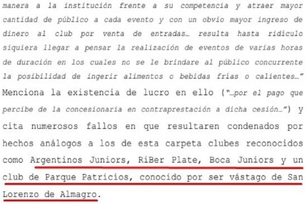 Uno de los fragmentos del escrito firmado por el Juez. 