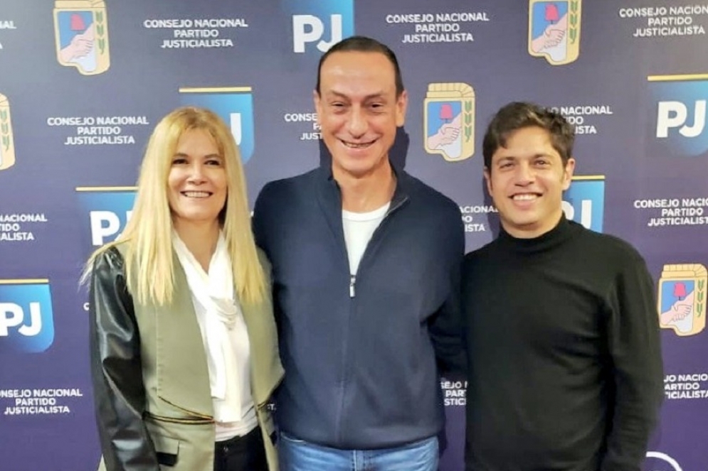 Arrieta junto a la f&oacute;rmula provincial, Ver&oacute;nica Magario y Axel Kicillof. 