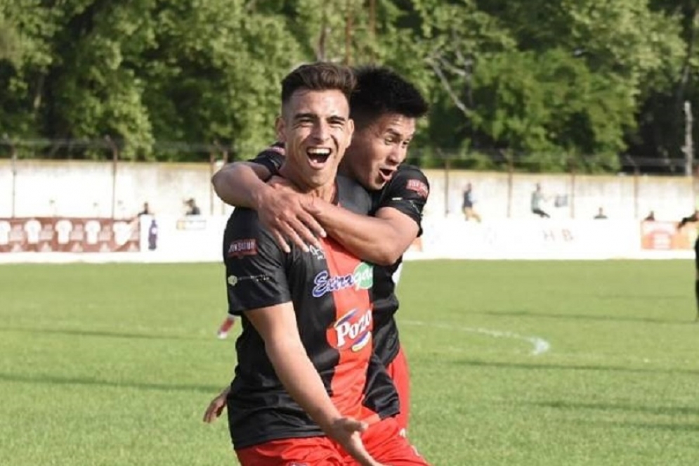 Sandoval gritando su gol. / Foto: jonathan Arga&ntilde;araz. 