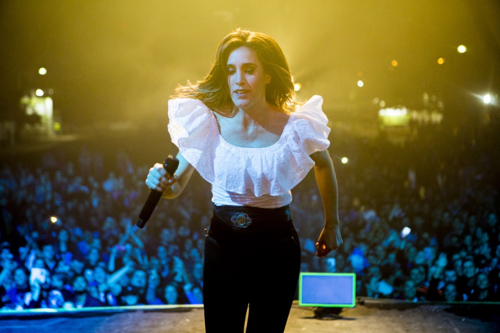 "La Sole" en pleno show.