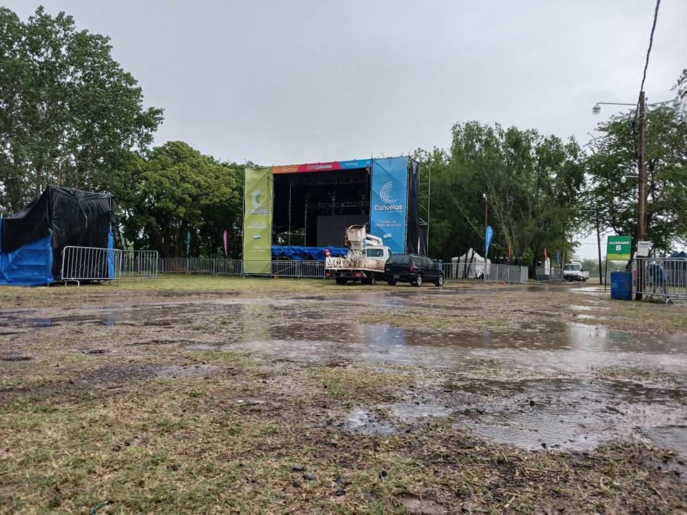 La zona del escenario.