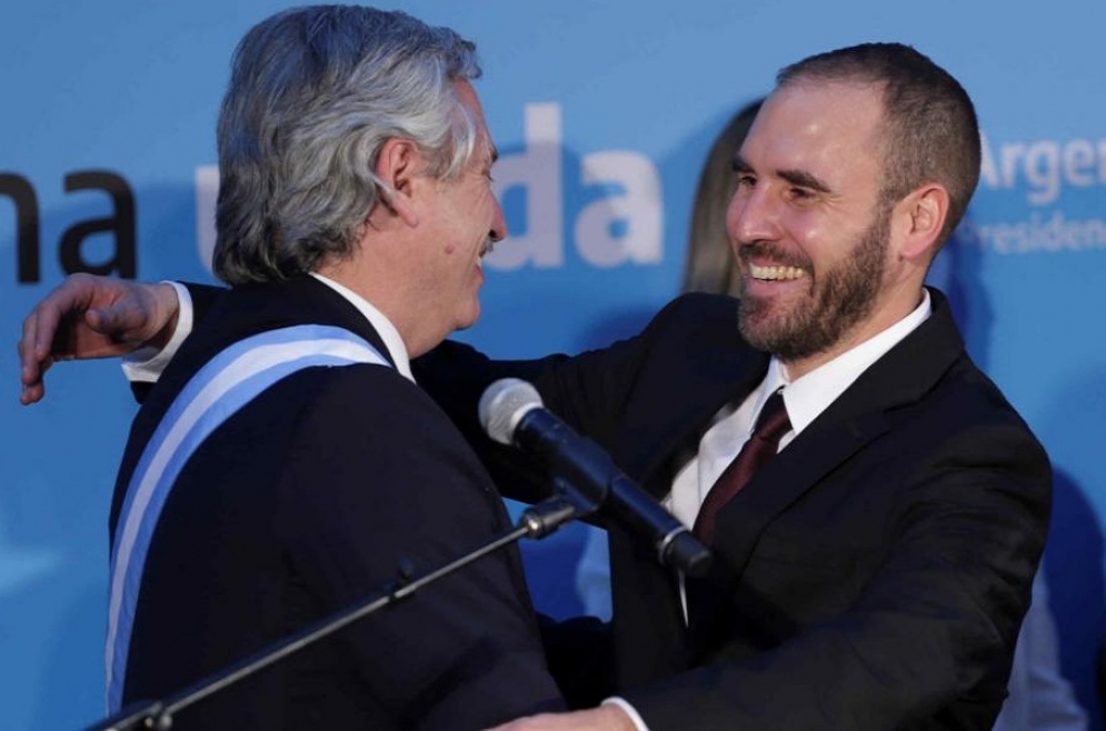 El presidente Alberto Fern&aacute;ndez y el ministro de Econom&iacute;a, Mart&iacute;n Guzm&aacute;n. 