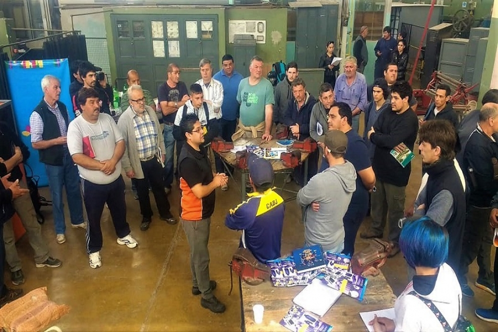 Taller de soldadura con gran afluencia