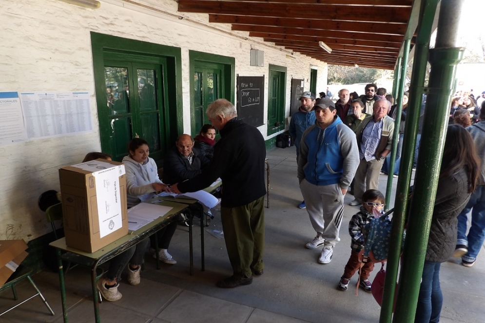 La escuela primaria n&uacute;mero 17 de Vicente Casares durante la ma&ntilde;ana.