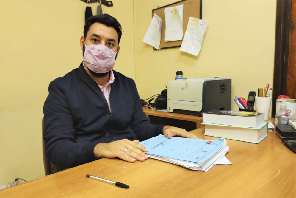 Pablo Ober, en su despacho de la Fiscal&iacute;a N&deg;2.