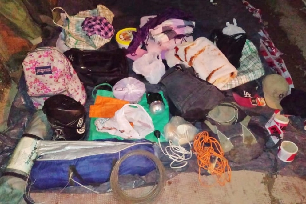 Parte de las cosas incautadas por la pol&iacute;cia. 