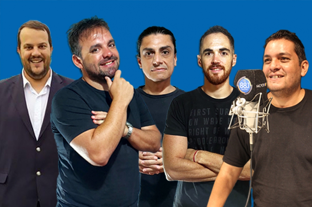 Kike, Enzo, An&iacute;bal Romero, Nico Celhabe y Emiliano Silvero.