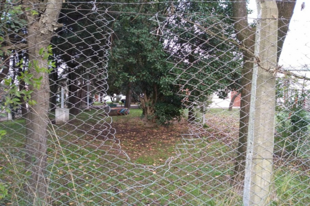 El alambre destejido. Por all&iacute; se colaron los ladrones.