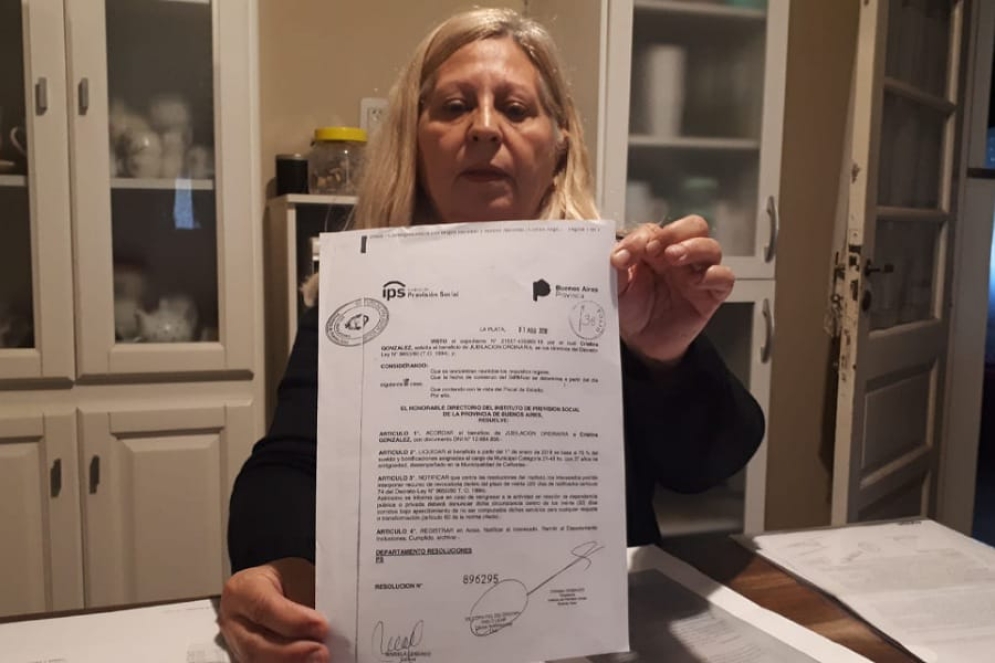 Tiene m&aacute;s de 38 a&ntilde;os de servicio. Seg&uacute;n sus calculos, en su &uacute;ltima liquidaci&oacute;n percibi&oacute; 20 mil pesos menos de ingresos.