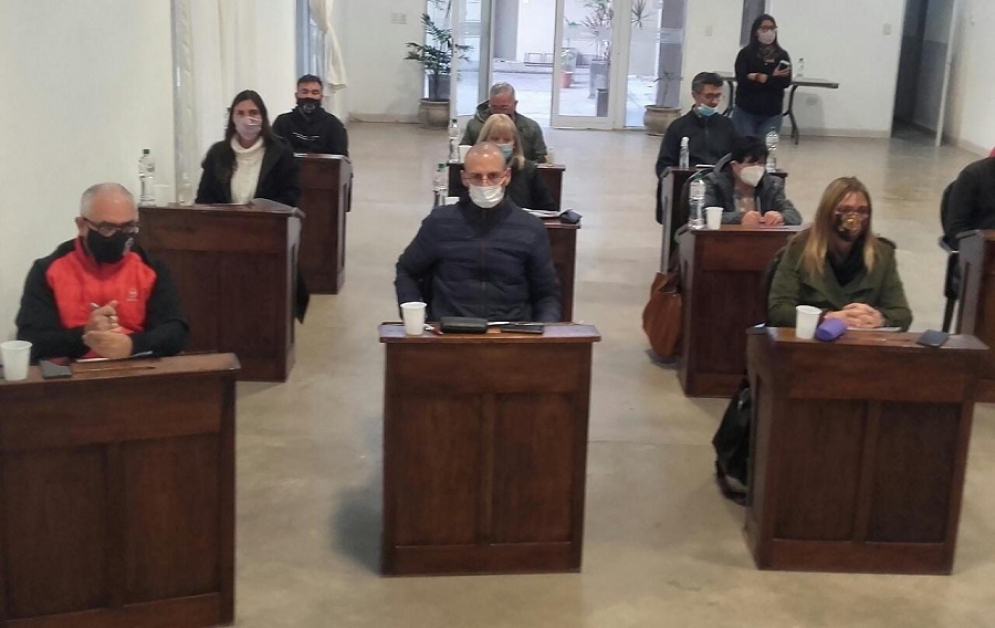 El bloque oficialista durante la sesi&oacute;n del &uacute;ltimo jueves. 