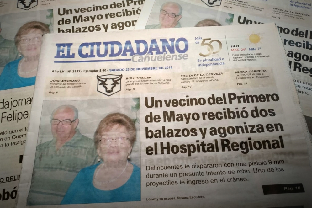 La tapa del s&aacute;bado 23 de noviembre.