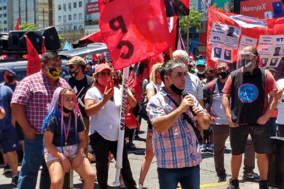 Mario Miceli, secretario general del MTL y la CTA Ca&ntilde;uelas.