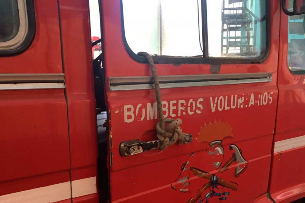 La imagen de unos de los m&oacute;viles de los Bomberos. 