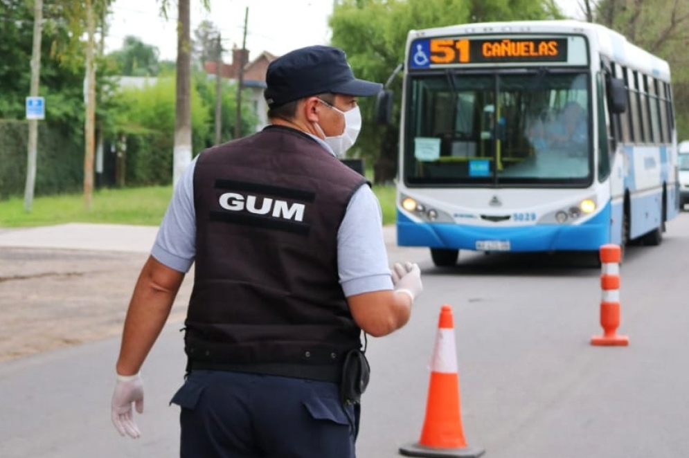 La GUM en un operativo de coronavirus en los accesos a la ciudad.