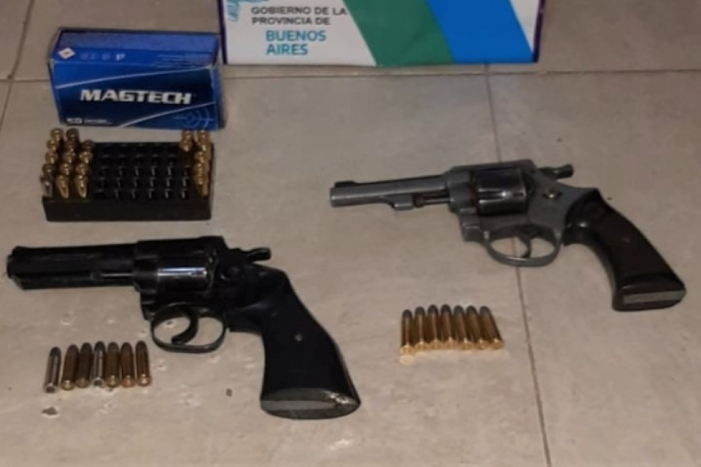 Las armas incautadas en la finca del "Chango".